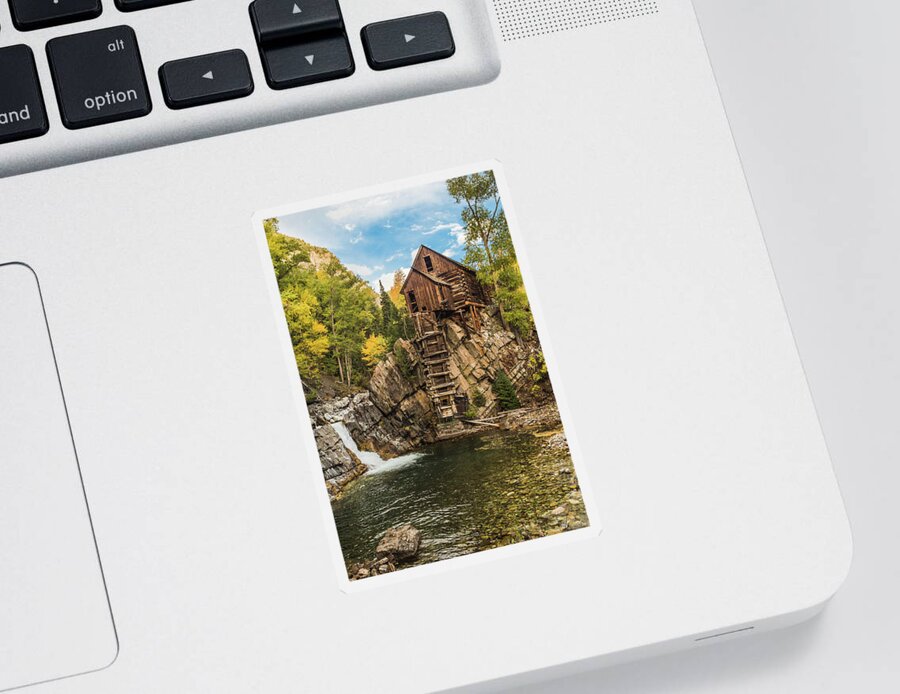 Crystal Mill Sticker featuring the photograph Crystal Mill by Joe Kopp