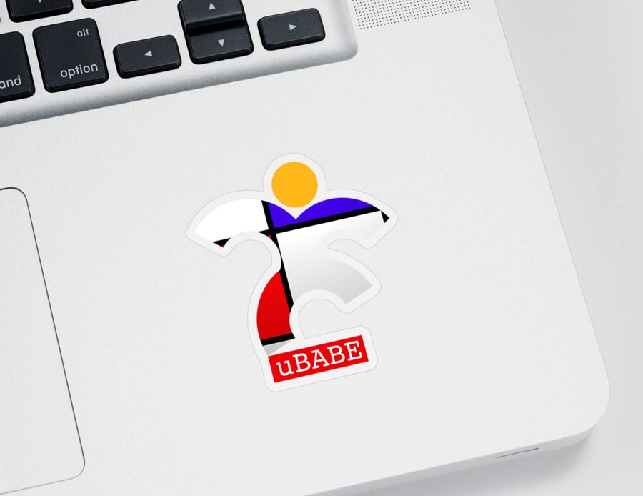 Dance Style Sticker featuring the digital art Dance De Stijl by Ubabe Style