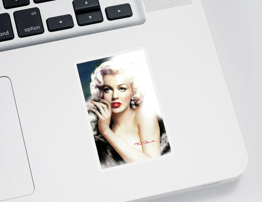 Marilyn Monroe Sticker featuring the painting Diva MM 169 R by Theo Danella