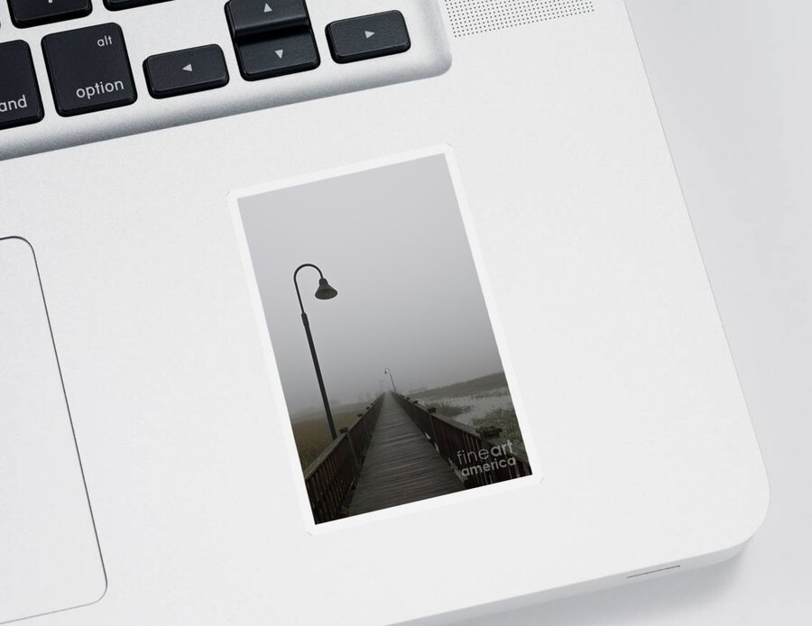 Fog Sticker featuring the photograph Dockside Southern Fog by Dale Powell