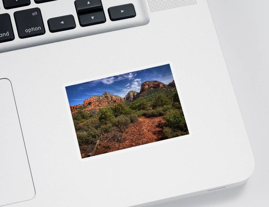 Arizona Sticker featuring the photograph Dramatic Cloudscape over Capitol Butte by Andy Konieczny