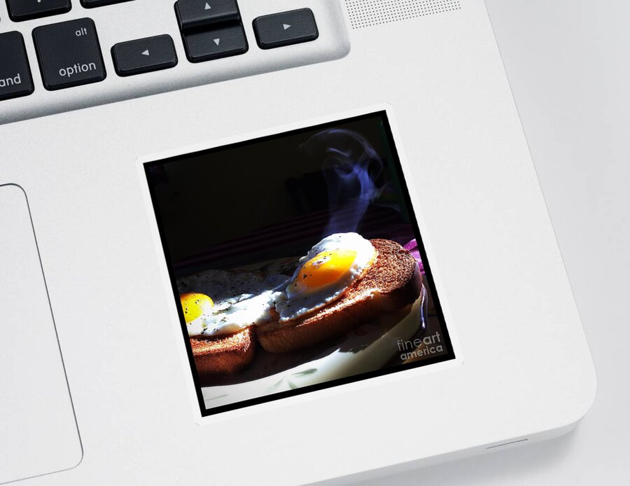 Food Sticker featuring the photograph Eggstreamly Hot by Frank J Casella