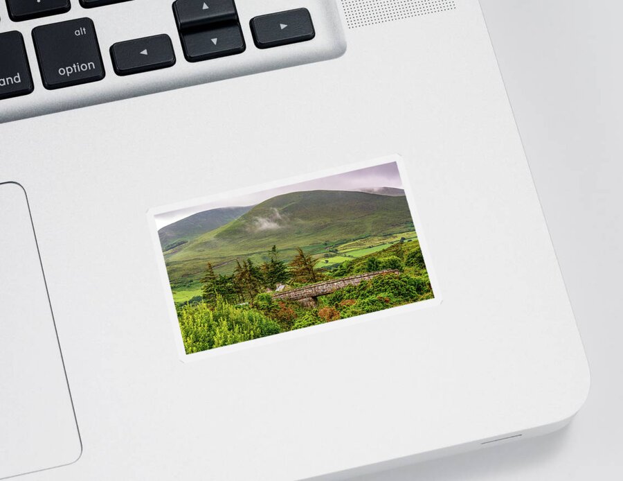 Ireland Sticker featuring the photograph Emerald Isle Countryside by Marcy Wielfaert