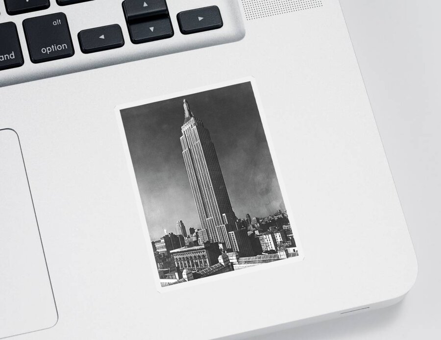  Sticker featuring the photograph Empire State Building by Mansell Collection