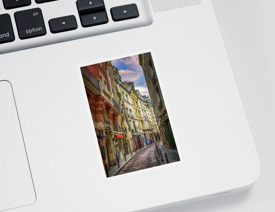 Paris Sticker featuring the photograph Empty Streets of Paris by Darren White