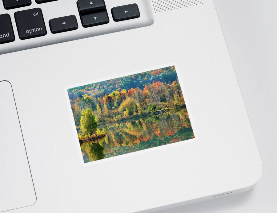 Fall Trees Sticker featuring the photograph Fall Kaleidoscope by Christina Rollo