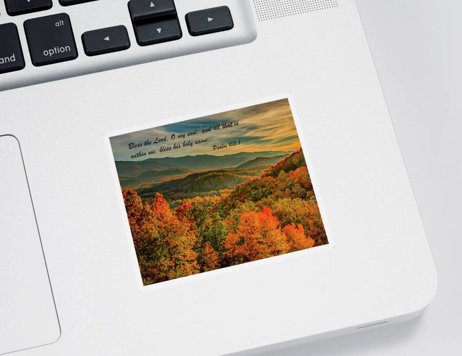 Tennessee Sticker featuring the photograph Fall Mountains Blessings by Marcy Wielfaert