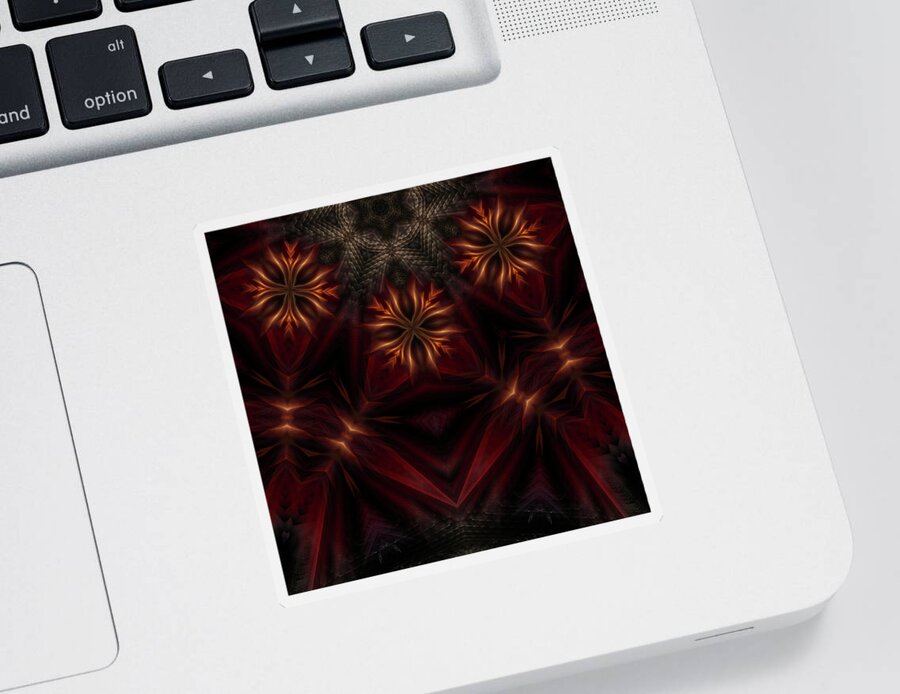 Fire Sticker featuring the digital art Fire Cross M3P by Rolando Burbon