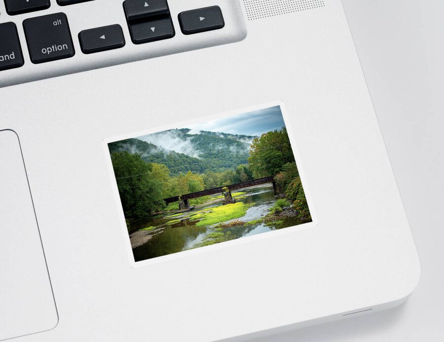 Creek Sticker featuring the photograph Fog above the Creek by Rose Guinther