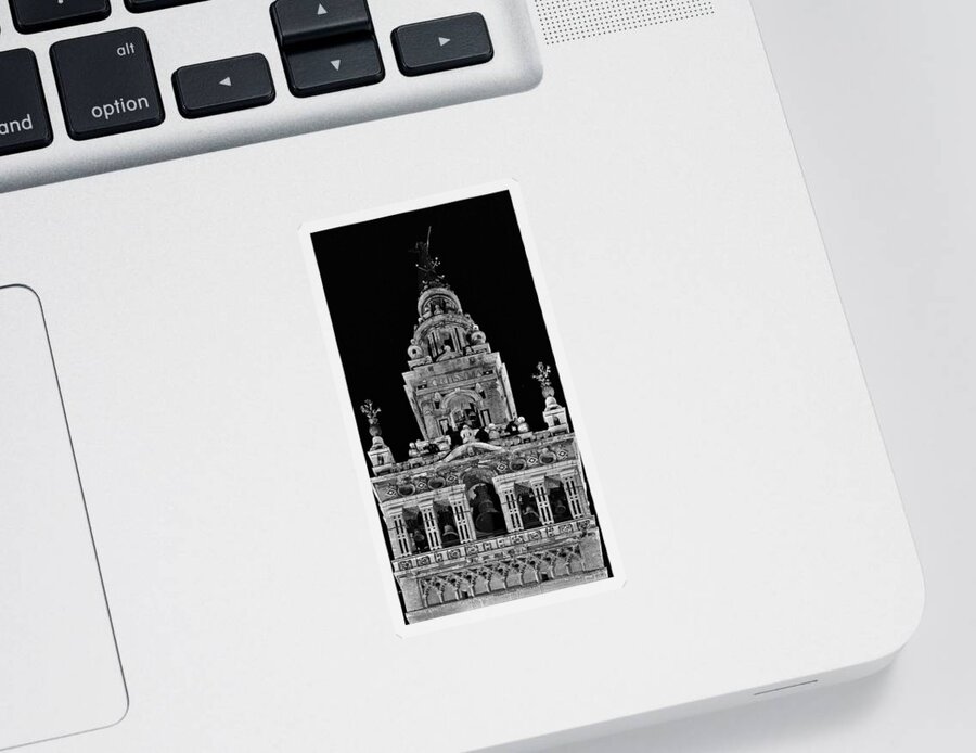 Giralda Sticker featuring the photograph Giralda Tower in Monochrome. Seville by Angelo DeVal