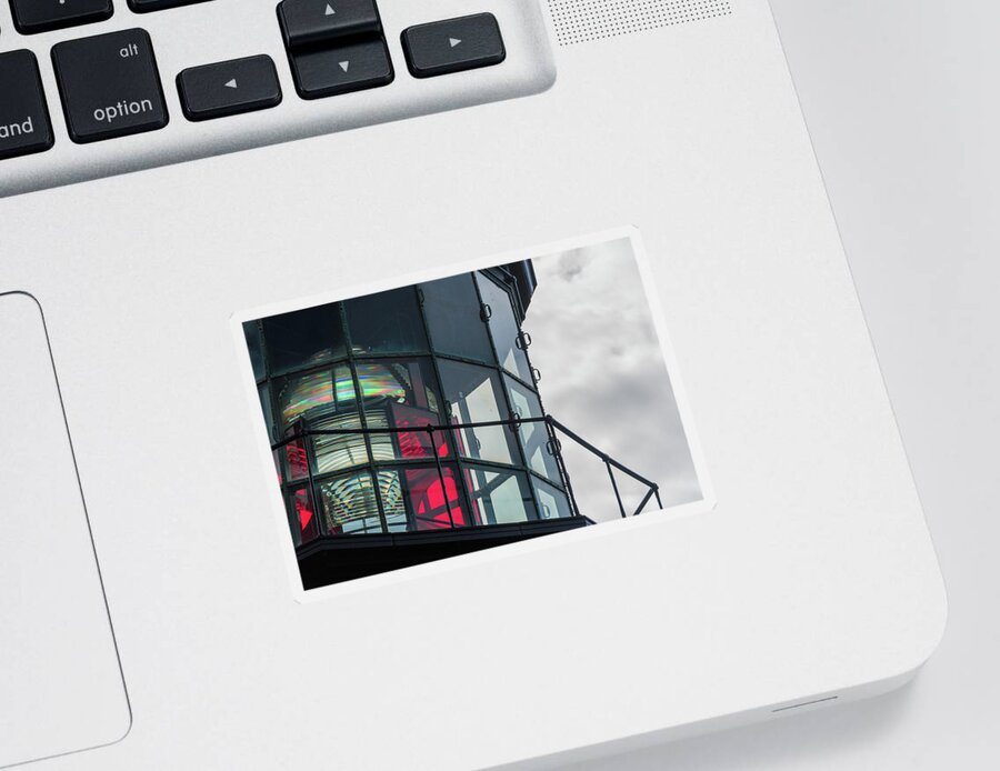Cape Mearse Lighthouse Sticker featuring the photograph Glass by Kristopher Schoenleber