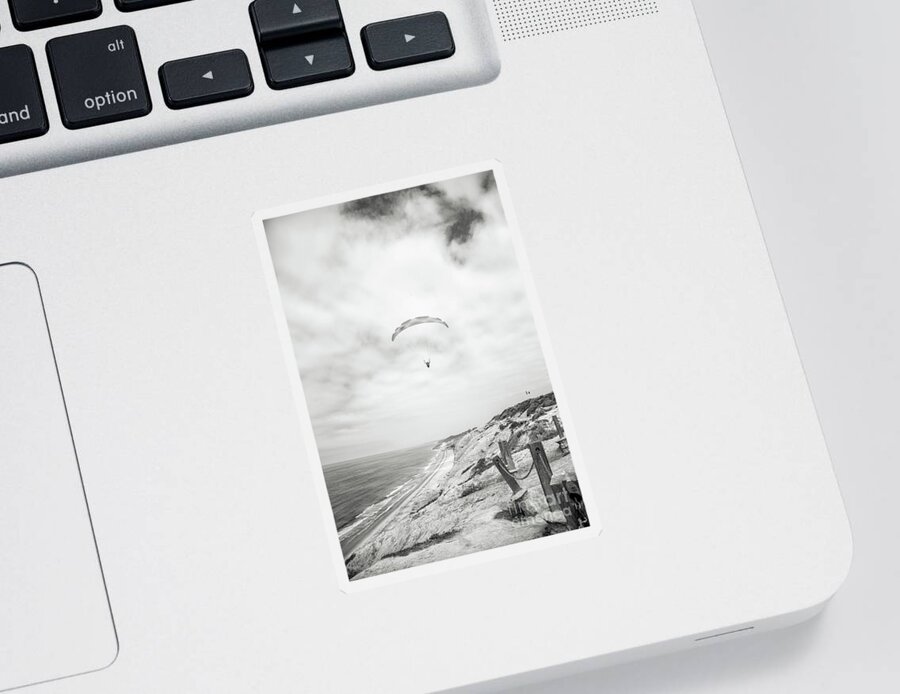 Torrey Pines Sticker featuring the photograph Gliding Above Torrey Pines by Becqi Sherman