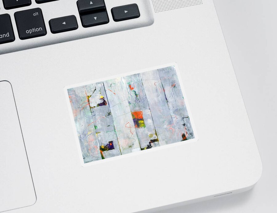 Textural Sticker featuring the painting Gray Study One by Michelle Calkins