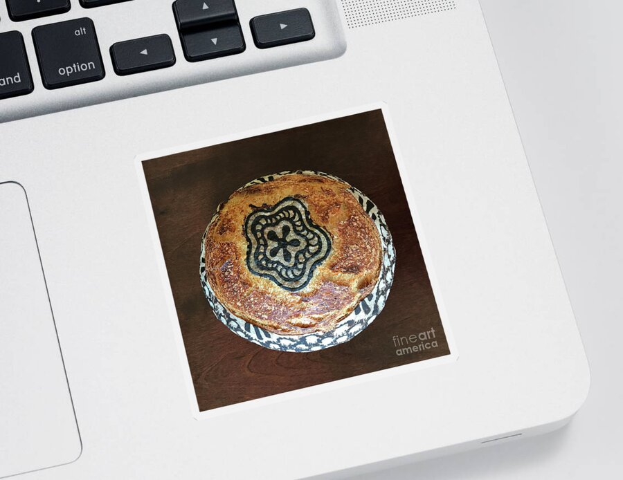 Bread Sticker featuring the photograph Hand Painted Sourdough Seed Pods 9 by Amy E Fraser