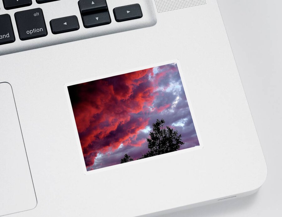 Clouds Sticker featuring the photograph Heaven Erupting by Linda Stern