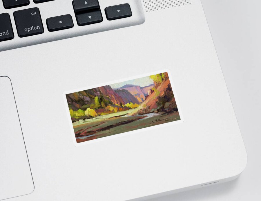 Zion Sticker featuring the painting Hidden Valley by Steve Henderson
