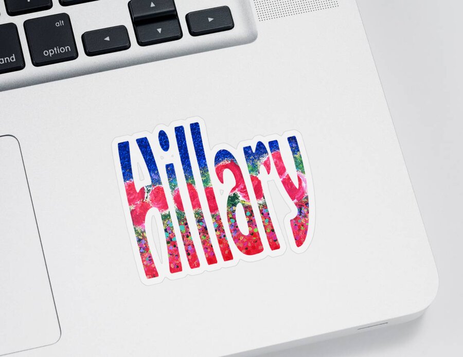 Hillary Sticker featuring the digital art Hillary by Corinne Carroll