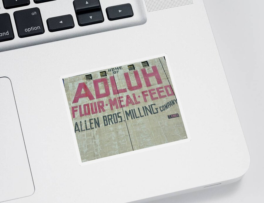 Home Of Adluh Flour Meal Feed Mill Sticker featuring the photograph Home Of Adluh Flour Meal Feed Mill by Lisa Wooten