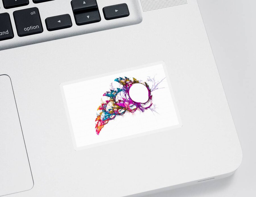Horn Sticker featuring the digital art Horn of Wonder Multicolor by Don Northup