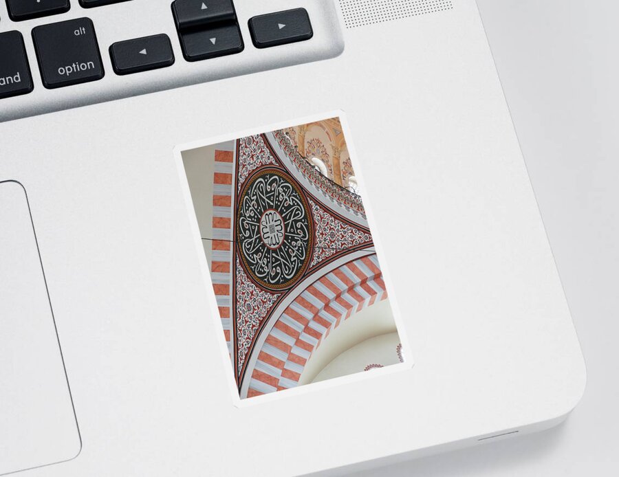 Interior Sticker featuring the photograph Interior decoration of the Suleymanie Mosque by Steve Estvanik