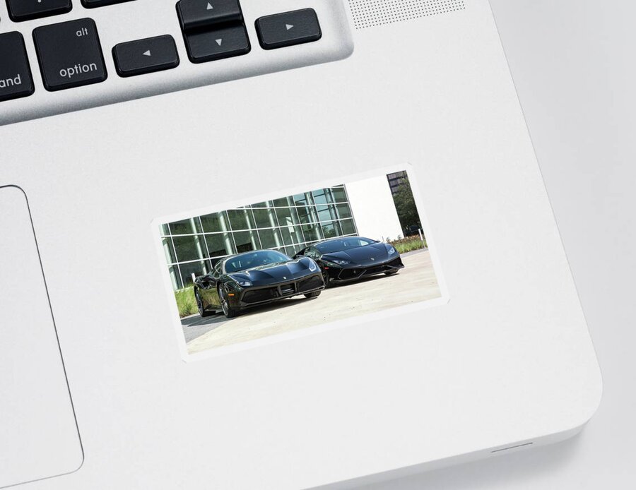  Sticker featuring the photograph Italian Supercars by Rocco Silvestri