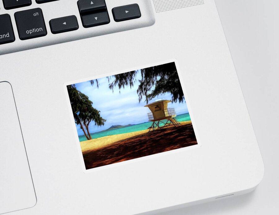 #hawaii Sticker featuring the photograph Kailua Beach by Cornelia DeDona