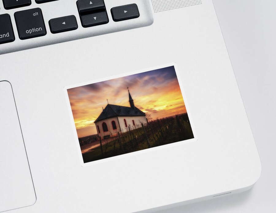 Worms Sticker featuring the photograph Klausenbergkapelle by Marc Braner