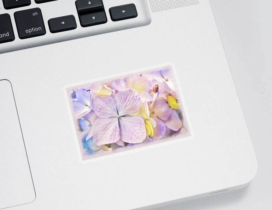 Ladybird Sticker featuring the digital art Ladybird by Alex Mir