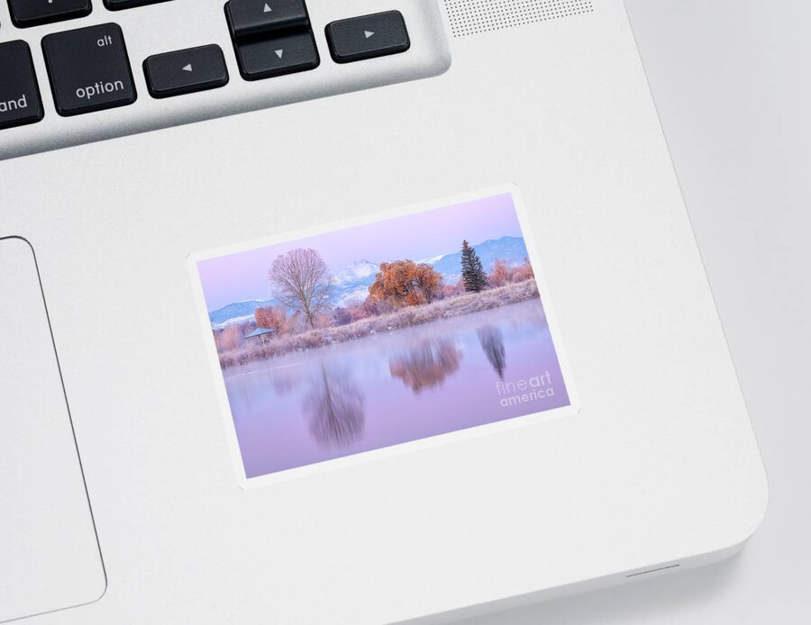 Longs Peak Sticker featuring the photograph Longs Peak Reflection by Ronda Kimbrow