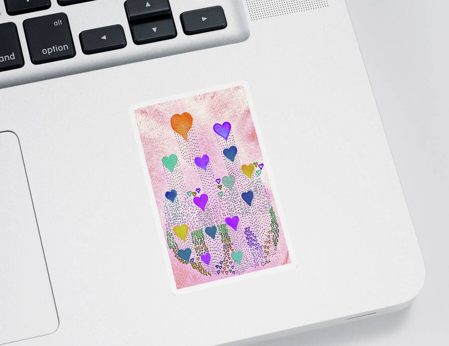 Love Garden Sticker featuring the digital art Love Garden 2 by Corinne Carroll