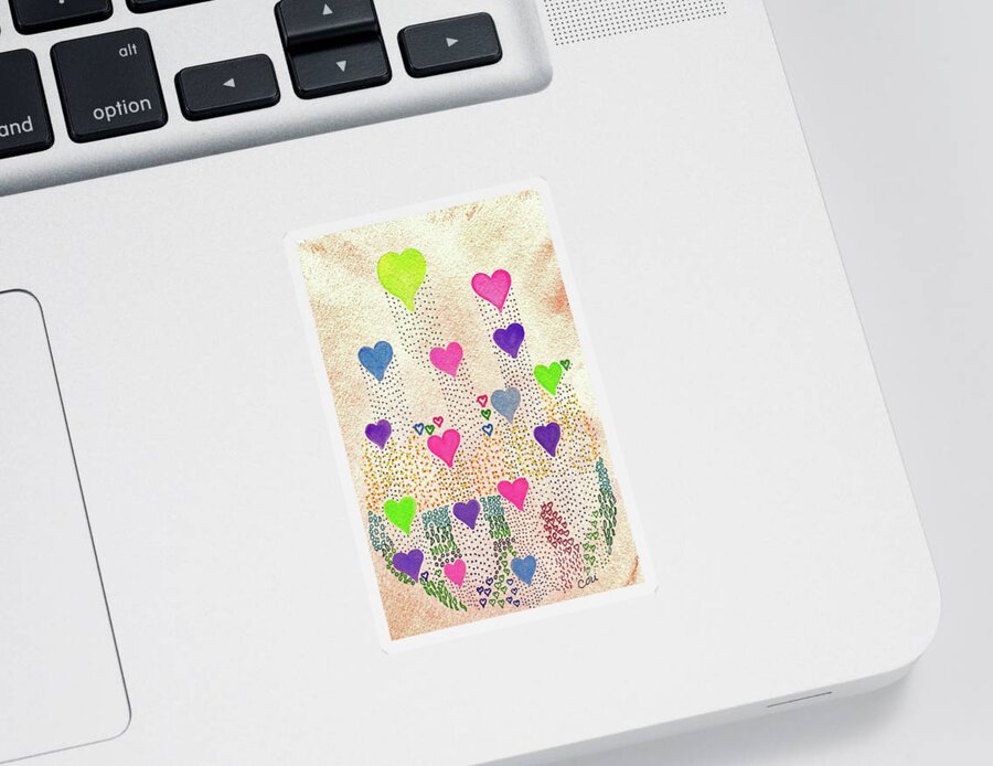 Love Garden Sticker featuring the digital art Love Garden by Corinne Carroll