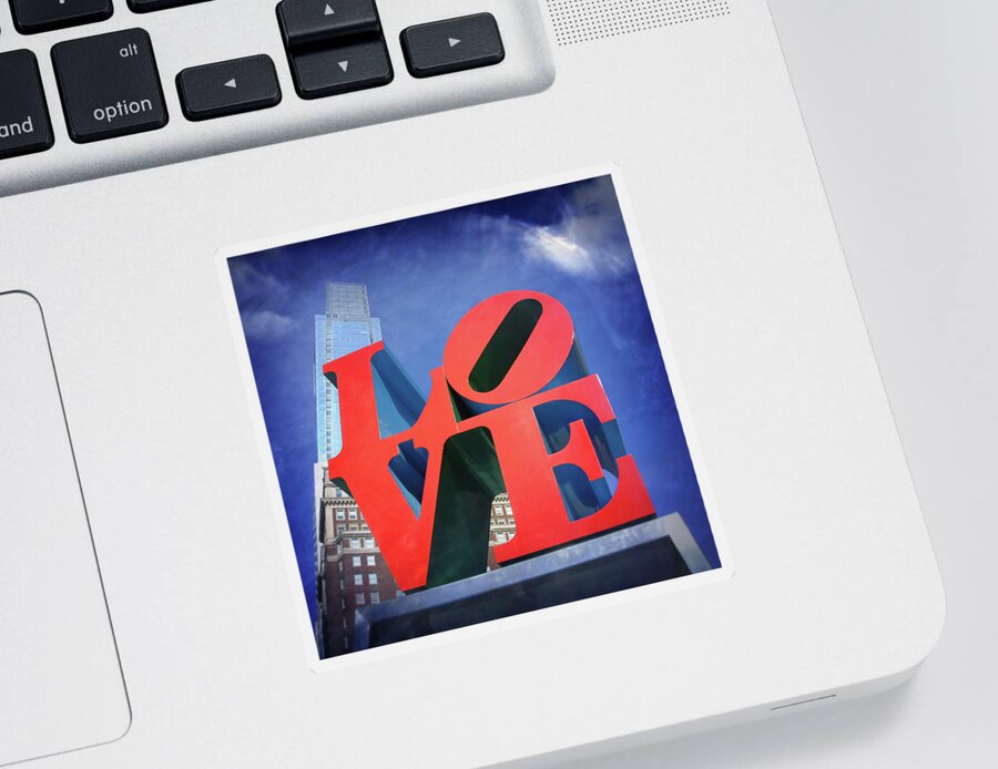 Philadelphia Sticker featuring the photograph Love Philly by Carol Japp