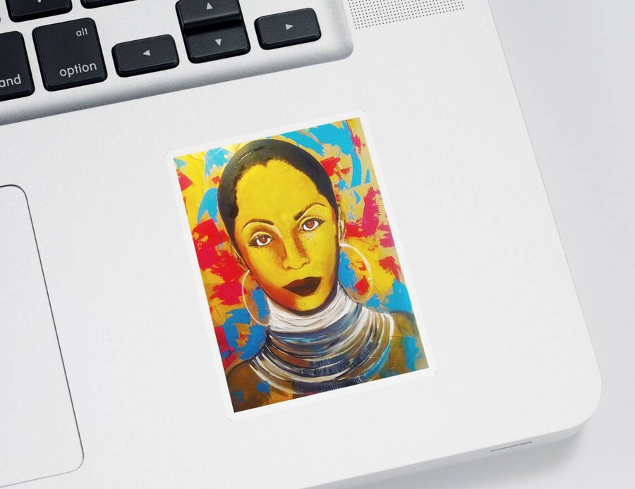 Sade Love Deluxe Sticker featuring the painting Lovedeluxe by Femme Blaicasso