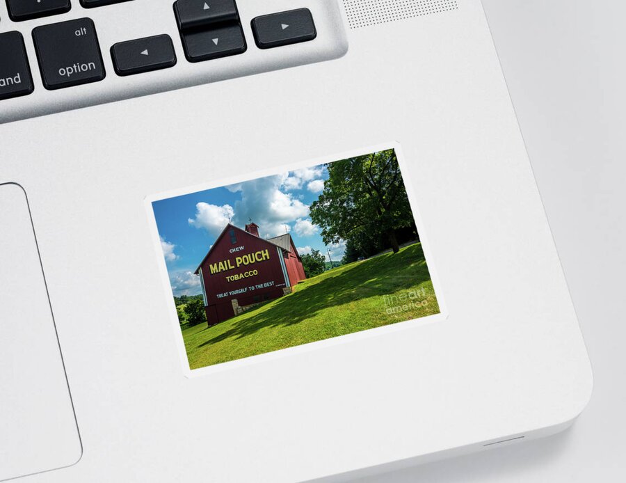 Mail Pouch Barn Sticker featuring the photograph Mail Pouch Tobacco Barn - Indiana by Gary Whitton
