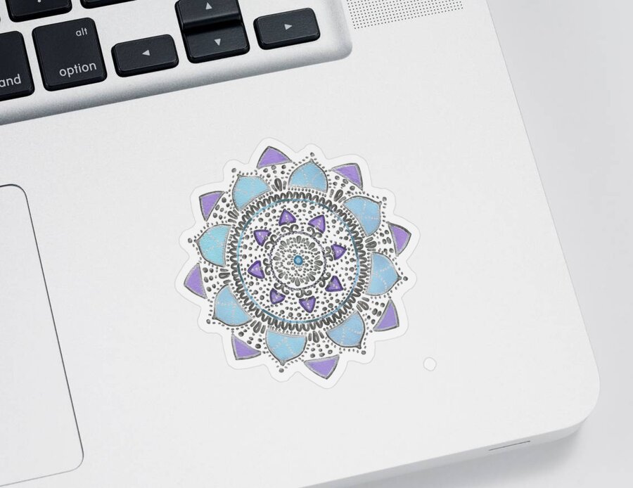 Mandala Sticker featuring the painting Mandala 3 by Masha Batkova