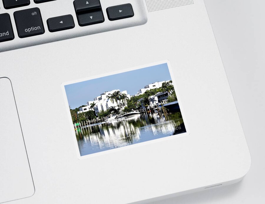 Boats Sticker featuring the photograph Miami by Merle Grenz