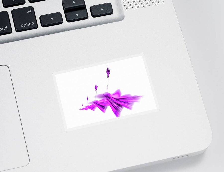 Purple Sticker featuring the digital art Missile Command Purple by Don Northup