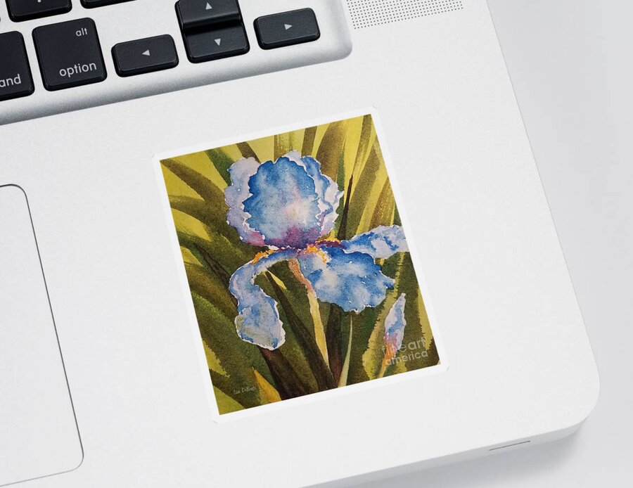 Floral Sticker featuring the painting Mother's Day Iris by Lisa Debaets