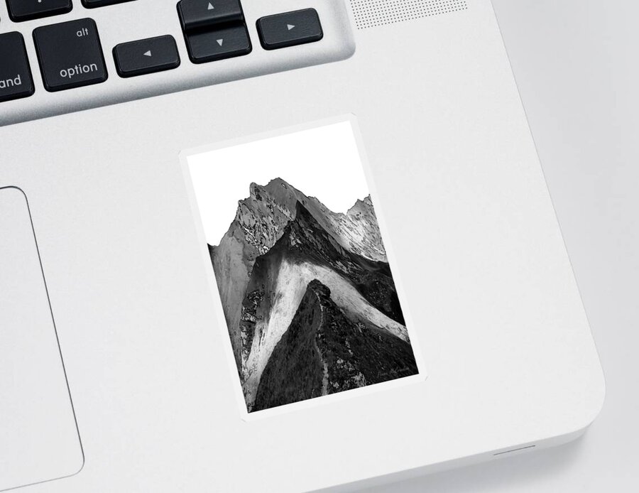 Mountains Sticker featuring the digital art Mountains by Pennie McCracken