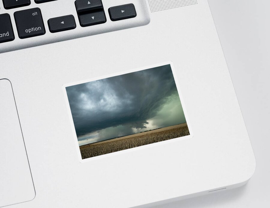 Supercell Sticker featuring the photograph Nebraska Storm by Wesley Aston