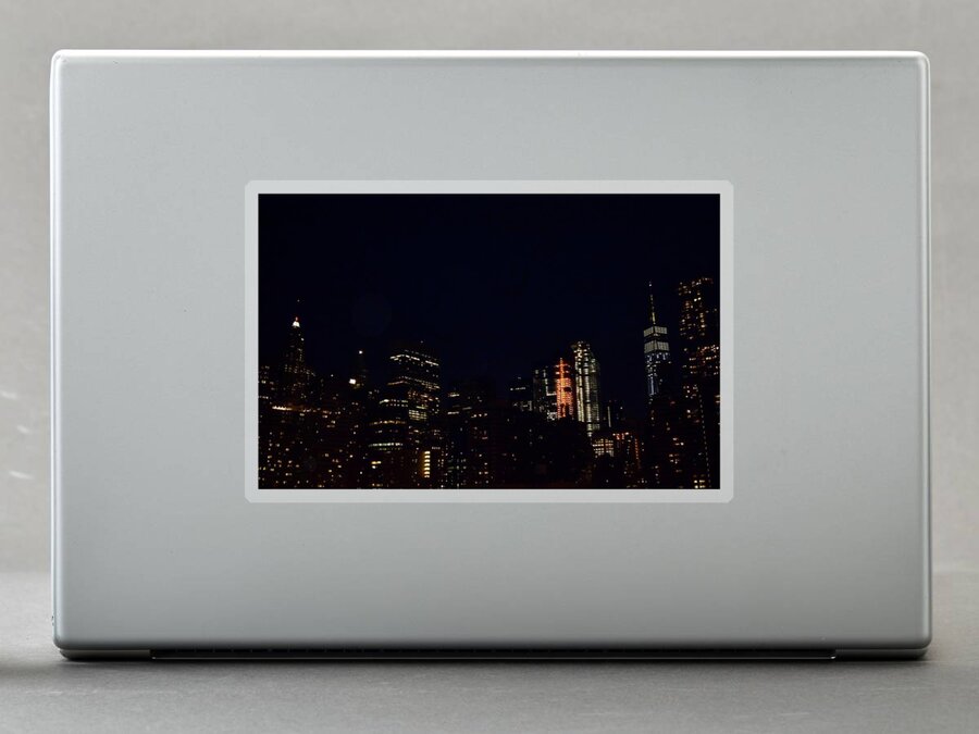 Brooklyn Sticker featuring the photograph New York Skyline@Brooklyn Bridge by Bnte Creations