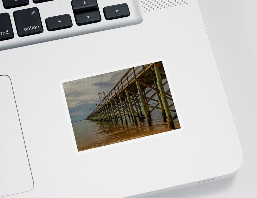 Keansburg Sticker featuring the photograph NJ Keansburg Fishing Pier by Susan Candelario