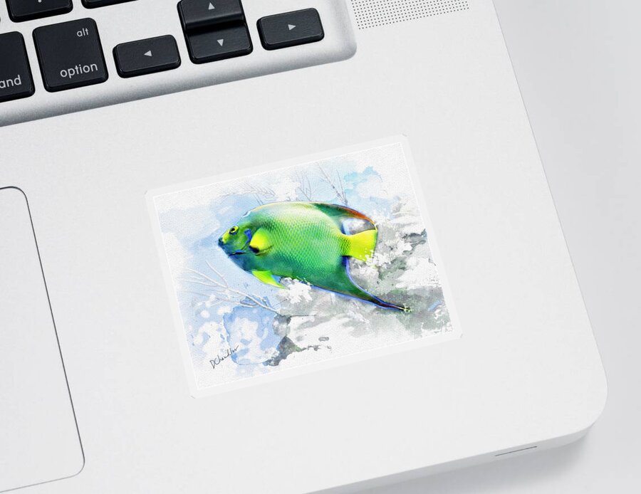 Fish Sticker featuring the painting Ocean Colors by Diane Chandler