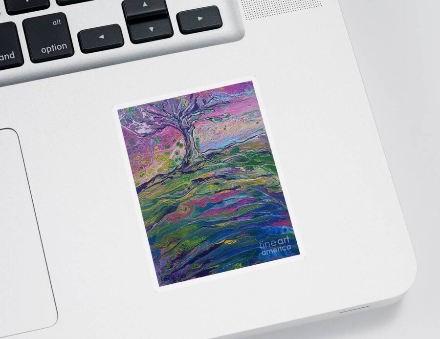 Tree Art Sticker featuring the painting Overflowing Life by Deborah Nell