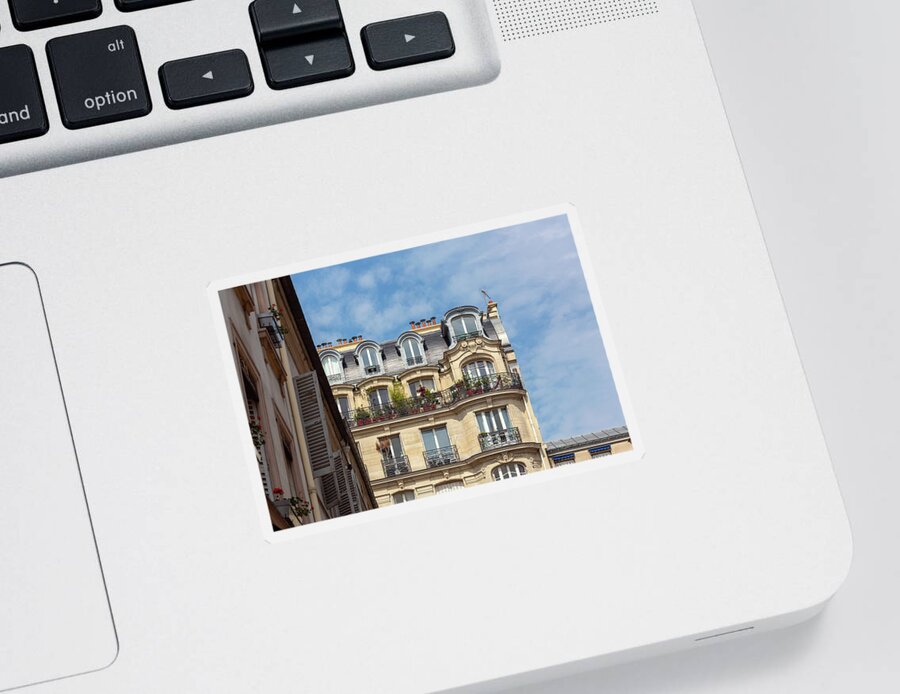 Paris Architecture Photography Sticker featuring the photograph Parisian Facade by Melanie Alexandra Price