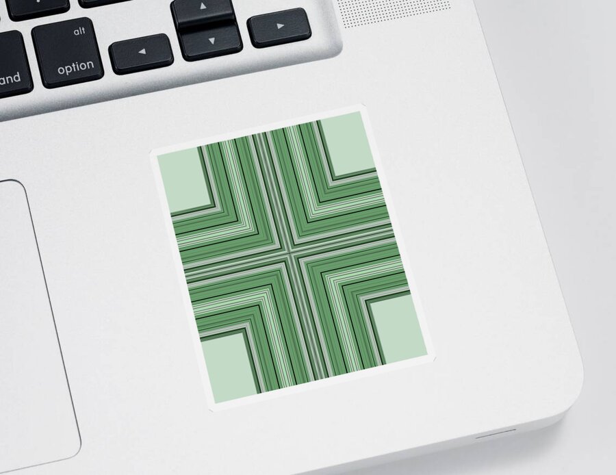 Stripes Sticker featuring the digital art Pattern 17 by Angie Tirado