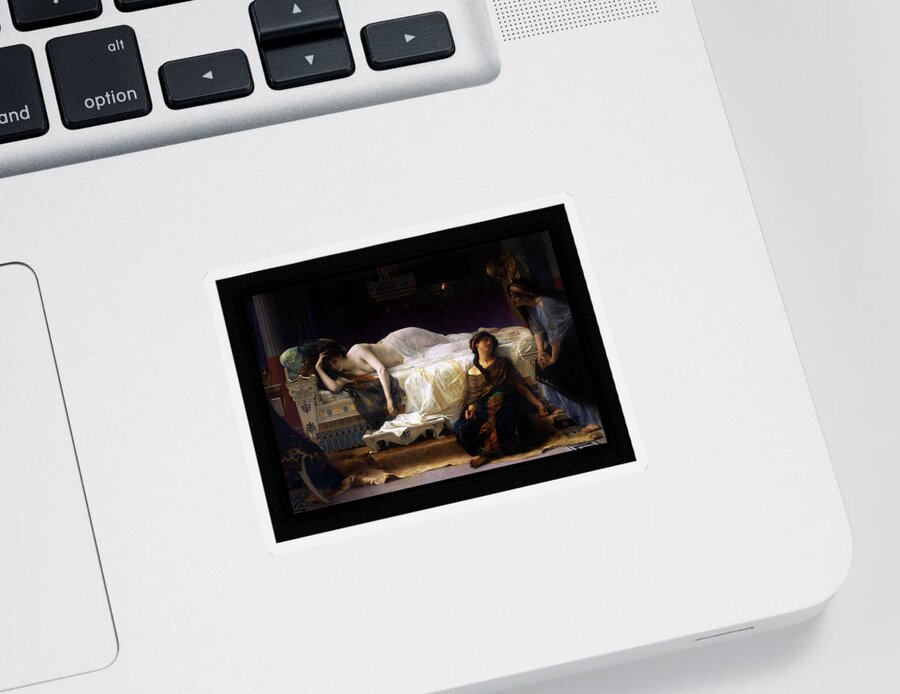 Phèdre Sticker featuring the digital art Phedre by Alexandre Cabanel by Rolando Burbon
