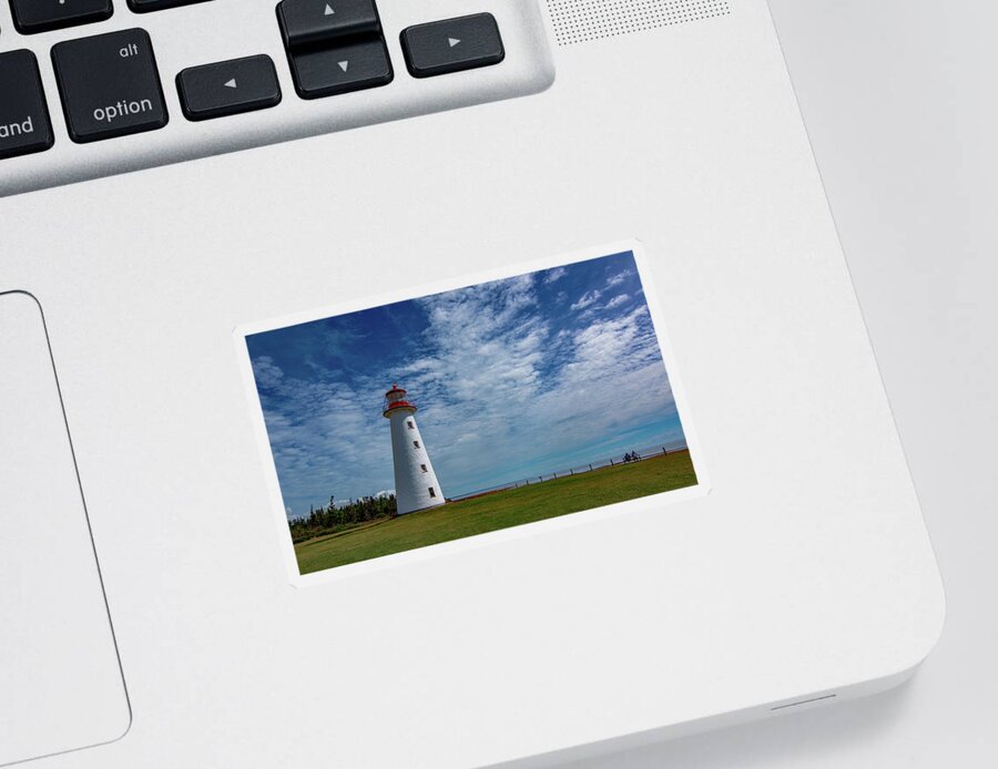 Point Prim Lighthouse Sticker featuring the photograph Point Prim Light by Marcy Wielfaert
