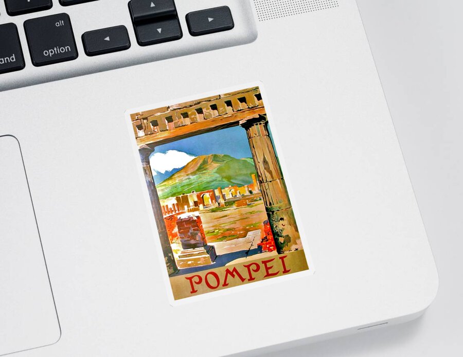 Pompeii Sticker featuring the digital art Pompeii by Long Shot
