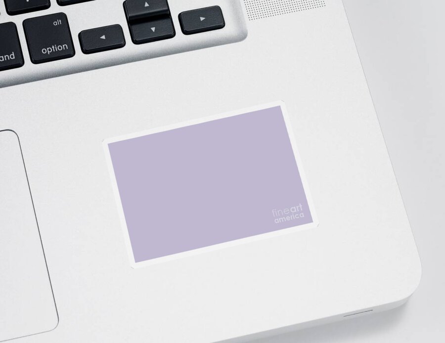Lavender Sticker featuring the digital art PPG Glidden Trending Colors of 2019 Wild Lilac Pastel Purple PPG1175-4 Solid Color by PIPA Fine Art - Simply Solid
